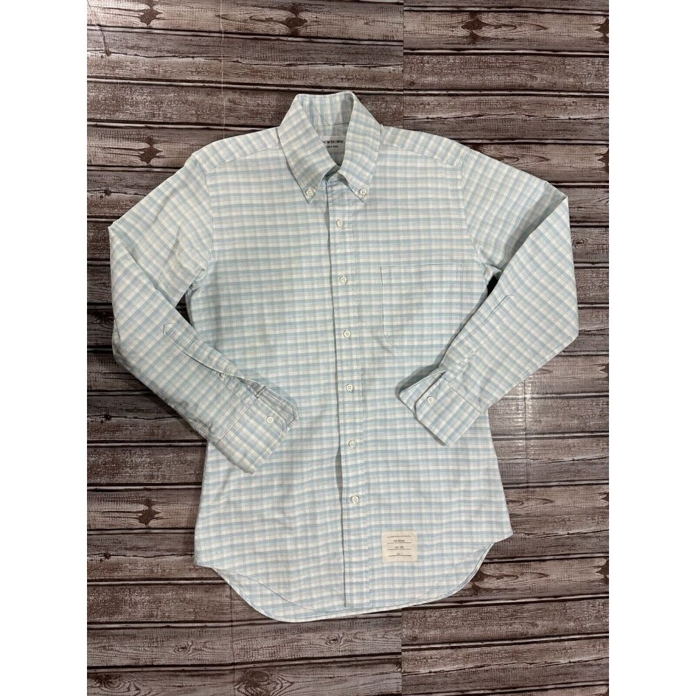 Thom Browne New York plaid Shirt color Blue Size 1 / S